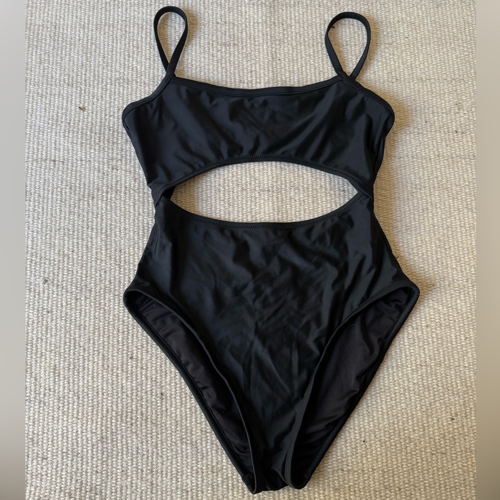 Black Stylish One Piece Bathing suit | Madewell